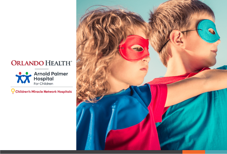 CMN logo next to boy and girl dressed as superheroes 