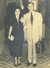 Leaving for Honeymoon August 1950