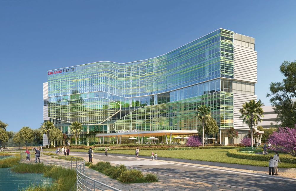North Elevation Orlando Health Children's Pavilion Rendering