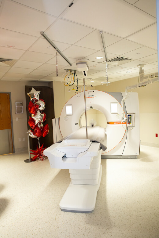 high-tech CT scanner
