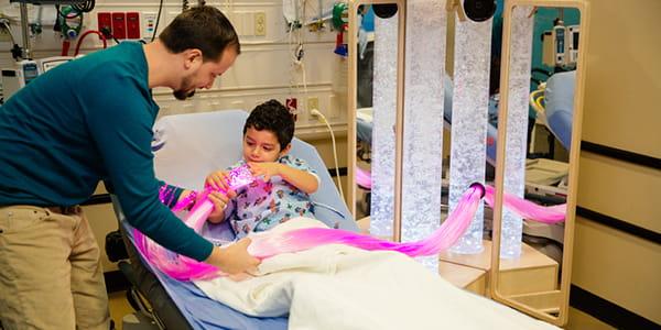 Sensory carts at Arnold Palmer Hospital help reduce stimulation for children on the autism spectrum.